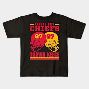 Kansas City Chiefs Kelce 87 American Football Retro Kids T-Shirt